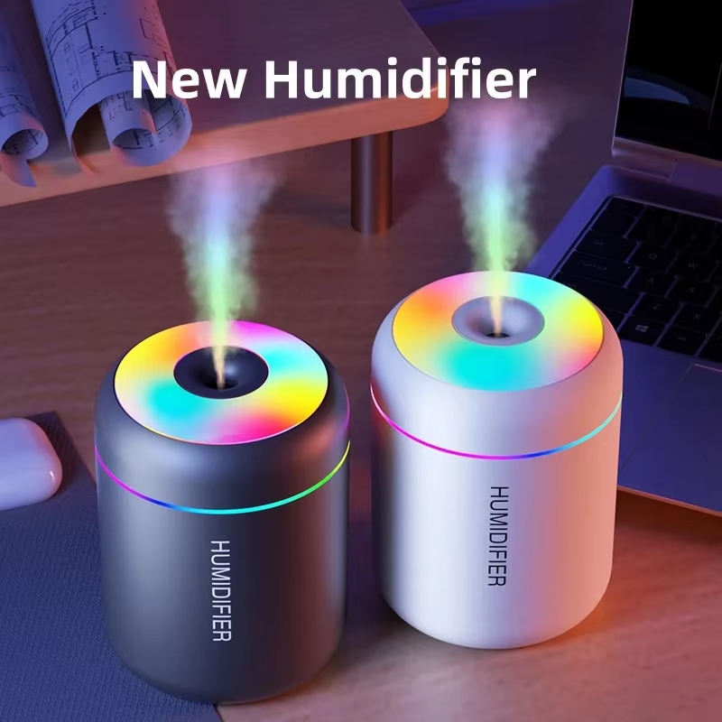 180ML USB Mini Air Humidifier & Aroma Diffuser – Portable Essential Oil Mist Maker with LED Night Light