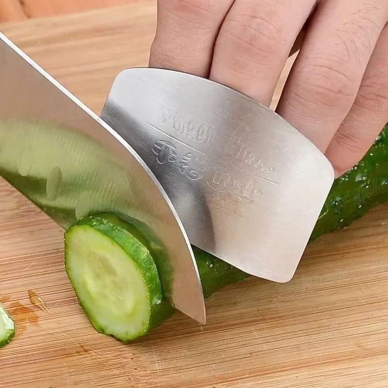 1PC Stainless Steel Finger Guard – Anti-Cut Safety Finger Protector with Anti-Slip Grip for Safe Kitchen Cutting, Slicing & Chopping