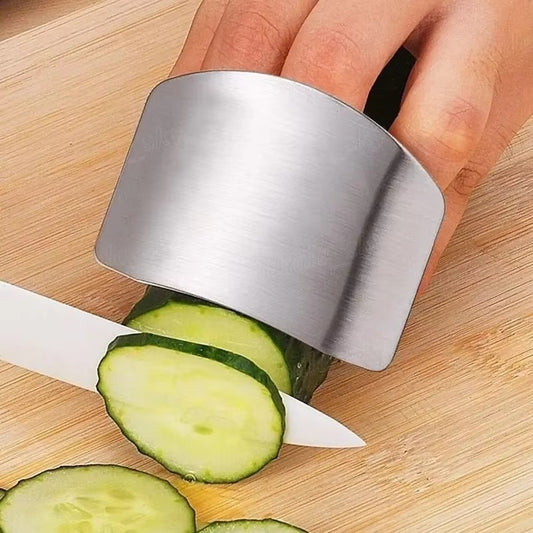1PC Stainless Steel Finger Guard – Anti-Cut Safety Finger Protector with Anti-Slip Grip for Safe Kitchen Cutting, Slicing & Chopping