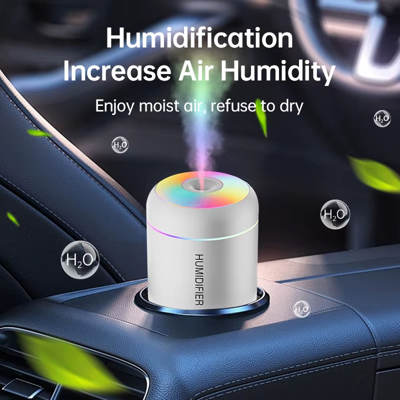 180ML USB Mini Air Humidifier & Aroma Diffuser – Portable Essential Oil Mist Maker with LED Night Light