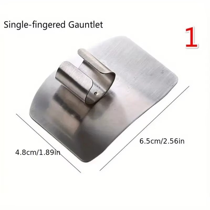 1PC Stainless Steel Finger Guard – Anti-Cut Safety Finger Protector with Anti-Slip Grip for Safe Kitchen Cutting, Slicing & Chopping