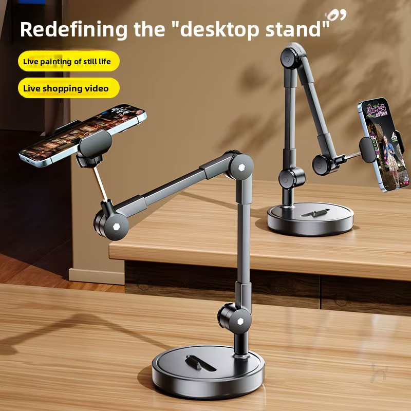 Adjustable Overhead Phone Holder Stand – Desktop Mobile Mount for Video Recording, Live Streaming & Vlogging